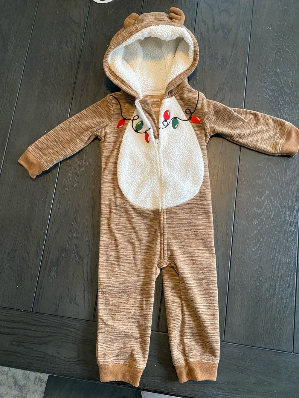 Cozy Brown Reindeer One-Piece